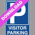Visitor Parking Blue Sign Free Download