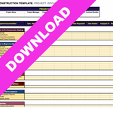 Construction Document Tracker Template