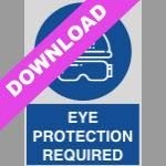 Eye Protection Required Blue Sign Free Download