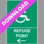 Refuge Point Left Green Sign Free Download