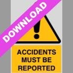 Accidents Must Be Reported Yellow Sign Free Download