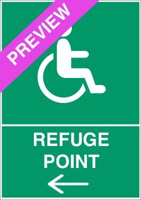 Refuge Point Left Green Sign Free Download