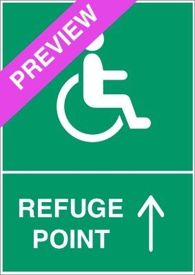 Refuge Point Straight Ahead Green Sign Free Download