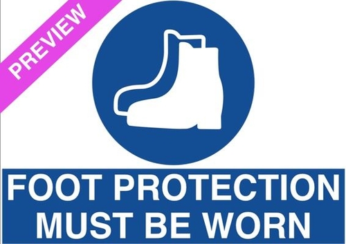 Foot Protection Must Be Worn Sign | Free Resource