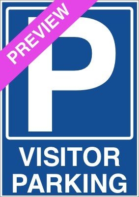 Visitor Parking Blue Sign Free Download
